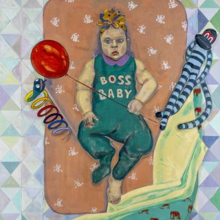 Gizem Enuysal - Boss Baby Tuval üzerine yağlı boya, 150x150 cm, 2021
